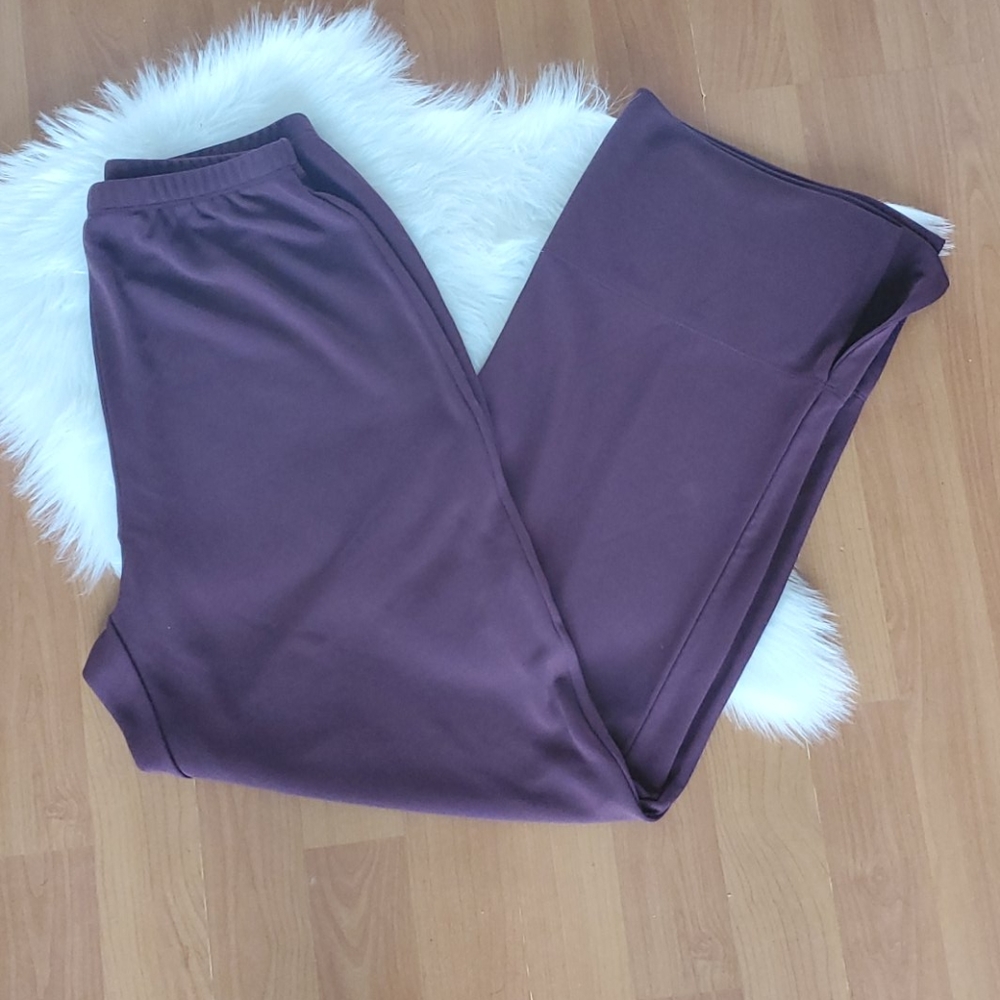 ❤J Jill burgandy wine loose fit lounge pants sz XS